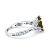 Marquise Art Deco Wedding Bridal Ring Simulated Cubic Zirconia 925 Sterling Silver