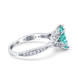 Marquise Art Deco Wedding Bridal Ring Simulated Cubic Zirconia 925 Sterling Silver