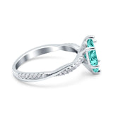 Infinity Twist Marquise Wedding Ring Simulated Cubic Zirconia 925 Sterling Silver