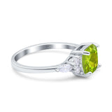 Cushion Cut Marquise Art Deco Wedding Ring Round Simulated Cubic Zirconia 925 Sterling Silver