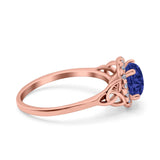 Halo Art Deco Wedding Engagement Ring Round Simulated Cubic Zirconia 925 Sterling Silver