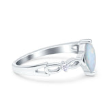 Marquise Art Deco Wedding Bridal Ring Infinity Twisted Round Simulated Cubic Zirconia 925 Sterling Silver