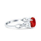 Art Deco Cushion Cut Wedding Engagement Bridal Ring Simulated Cubic Zirconia 925 Sterling Silver