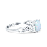 Art Deco Cushion Cut Wedding Engagement Bridal Ring Simulated Cubic Zirconia 925 Sterling Silver
