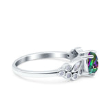 Vintage Style Art Deco Cushion and Marquise Wedding Engagement Ring Simulated Cubic Zirconia 925 Sterling Silver