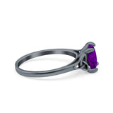 Celtic Art Deco Solitaire Engagement Ring 925 Sterling Silver