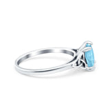 Celtic Art Deco Solitaire Engagement Ring 925 Sterling Silver