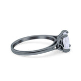 Celtic Art Deco Solitaire Engagement Ring 925 Sterling Silver