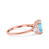 Cushion Cut Art Deco Wedding Bridal Ring Baguette Simulated Cubic Zirconia 925 Sterling Silver