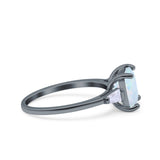 Cushion Cut Art Deco Wedding Bridal Ring Baguette Simulated Cubic Zirconia 925 Sterling Silver