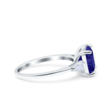 Asscher Cut Art Deco Wedding Engagement Ring Bridal Baguette Simulated Cubic Zirconia 925 Sterling Silver