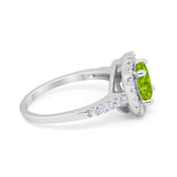 Solitaire Accent Wedding Ring Round Simulated CZ 925 Sterling Silver