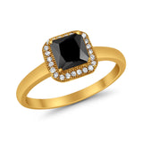 Halo Engagement Ring Simulated Cubic Zirconia 925 Sterling Silver