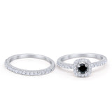 Wedding Band Ring Round Piece Simulated Cubic Zirconia 925 Sterling Silver