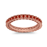 Eternity Wedding Band Rings Round Simulated CZ 925 Sterling Silver