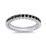 Eternity Wedding Band Rings Round Simulated CZ 925 Sterling Silver