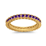 Eternity Wedding Band Rings Round Simulated CZ 925 Sterling Silver