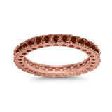 Eternity Wedding Band Rings Round Simulated CZ 925 Sterling Silver