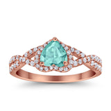 Heart Promise Ring Infinity Shank Simulated Cubic Zirconia 925 Sterling Silver