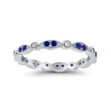 Eternity Round Wedding Band Ring Simulated CZ 925 Sterling Silver