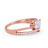Engagement Heart Promise Ring Simulated Cubic Zirconia 925 Sterling Silver