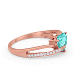 Engagement Heart Promise Ring Simulated Cubic Zirconia 925 Sterling Silver