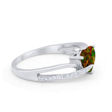 Engagement Heart Promise Ring Simulated Cubic Zirconia 925 Sterling Silver