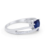 Engagement Heart Promise Ring Simulated Cubic Zirconia 925 Sterling Silver