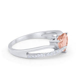 Engagement Heart Promise Ring Simulated Cubic Zirconia 925 Sterling Silver