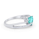 Engagement Heart Promise Ring Simulated Cubic Zirconia 925 Sterling Silver