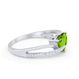 Engagement Heart Promise Ring Simulated Cubic Zirconia 925 Sterling Silver