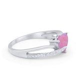 Engagement Heart Promise Ring Simulated Cubic Zirconia 925 Sterling Silver
