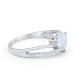 Engagement Heart Promise Ring Simulated Cubic Zirconia 925 Sterling Silver
