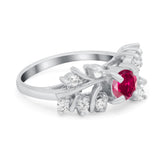 Vintage Style Wedding Bridal Ring Round Simulated Cubic Zirconia 925 Sterling Silver