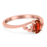 Art Deco Oval Wedding Engagement Bridal Ring Simulated Cubic Zirconia 925 Sterling Silver