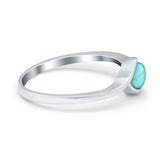 Swirl Petite Dainty Solitaire Ring Simulated Cubic Zirconia 925 Sterling Silver