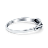 Sideways Oxidized Ring Cubic Zirconia Leaf Design Pear Lab Created Opal 925 Sterling Silver