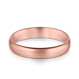 Sterling Silver Wedding Band Ring Round 925 Sterling Silver (4MM)
