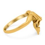 Frog Ring Oxidized Band Solid 925 Sterling Silver Thumb Ring (13mm)