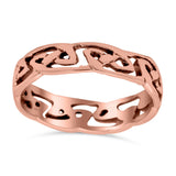 Celtic Ring Oxidized Band Solid 925 Sterling Silver Thumb Ring (5mm)