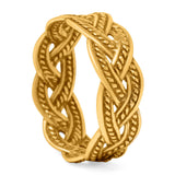 Braid Band Oxidized Ring Solid 925 Sterling Silver Thumb Ring (6mm)