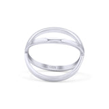 Criss Cross Ring Oxidized Band Solid 925 Sterling Silver Thumb Ring (19mm)