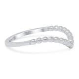 V Shape Band Oxidized Ring Solid 925 Sterling Silver (2mm)