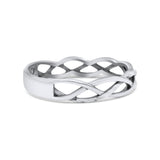 Celtic Band Braided New Trending Design Oxidized Solid 925 Sterling Silver Thumb Ring 4mm(0.15)