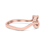 Plain Classical Celtic Love Knot Ring Oxidized Band Solid 925 Sterling Silver Thumb Ring (8mm)
