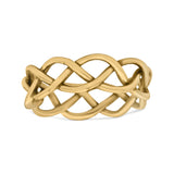 Celtic Knot Infinity Braided Style New Design Oxidized Band Solid 925 Sterling Silver Thumb Ring 5mm