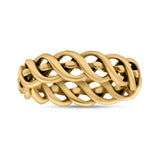 Infinity Twisted Rope Style Braided Oxidized Band Solid 925 Sterling Silver Thumb Ring 5mm