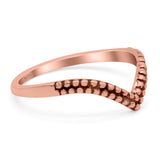 V Ring Oxidized Band Solid 925 Sterling Silver Thumb Ring (5mm)