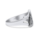 Trinity Celtic Knot Ring Oxidized 925 Sterling Silver 12mm