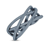 Infinity X Cross Weave Entangle Thumb Ring (9mm)